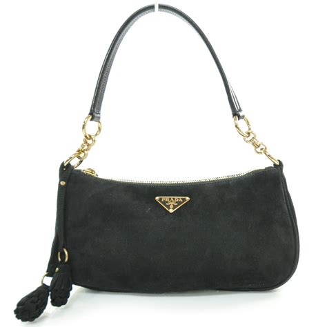 borsa prada camoscio|Black Extra.